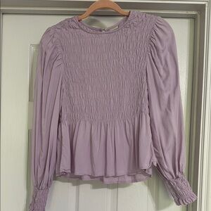 Lavender Smocked Women's Top